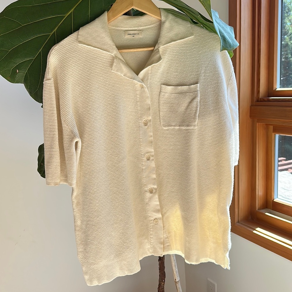 James Street Co Waffle Button Down